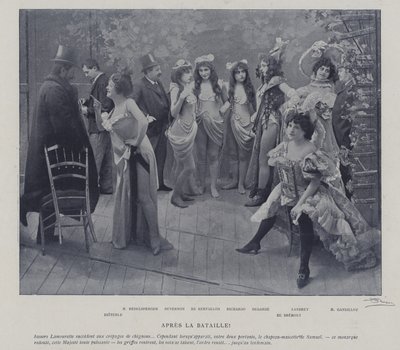 Actresses at the Theatre des Varietes, Paris, after a performance by French Photographer