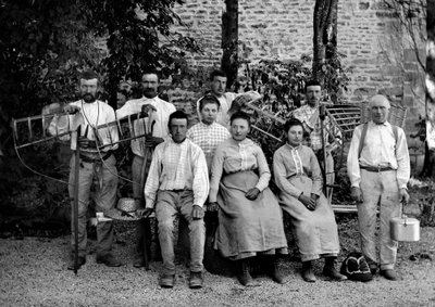 Agricultural Workers and Their Tools by French Photographer