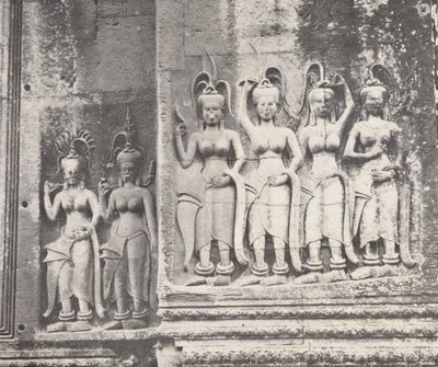Apsara Carvings at Angkor Wat, Cambodia by French Photographer
