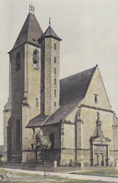 Assier, Church, Northwest View by French Photographer