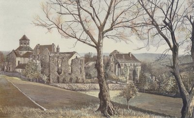 Aubazine, General View of the Former Abbey by French Photographer