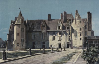 Bauge, Chateau (Town Hall and Gendarmerie), View on the Square by French Photographer