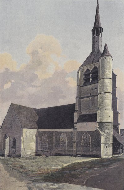 Berulles, Church, Northwest View by French Photographer