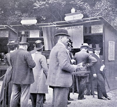 Betting before the horse race (19th century) by French Photographer