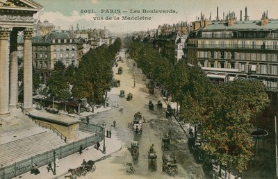 Boulevards of Paris, Seen from Boulevard de la Madeleine by French Photographer