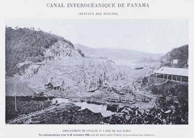 Interoceanic Canal of Panama, Works of the Locks by French Photographer