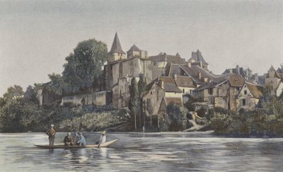 Carennac, General View of the Town on the Left Bank of the Lot by French Photographer