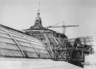 Construction of the Dome of the Grand Palais, for the Exposition Universelle of 1900 by French Photographer
