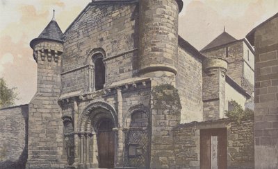 Ecoyeux, Church, West View by French Photographer