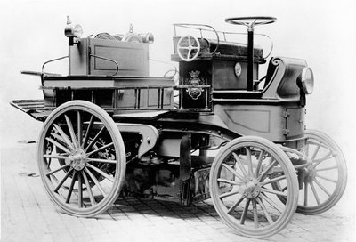 Electric automobile for the Paris Fire Brigade, 1899 by French Photographer