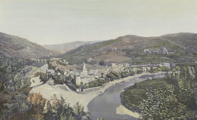 Entraygues, General View and Confluence of the Truyere with the Lot by French Photographer