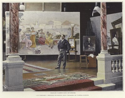 Francois Flameng in His Workshop by French Photographer
