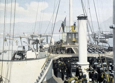 French Navy, Late 19th Century: Inspection - Bibl. des Arts Deco. by French Photographer