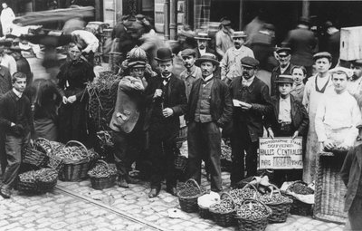 Gardeners of Les Halles Market, Paris, 1907 by French Photographer
