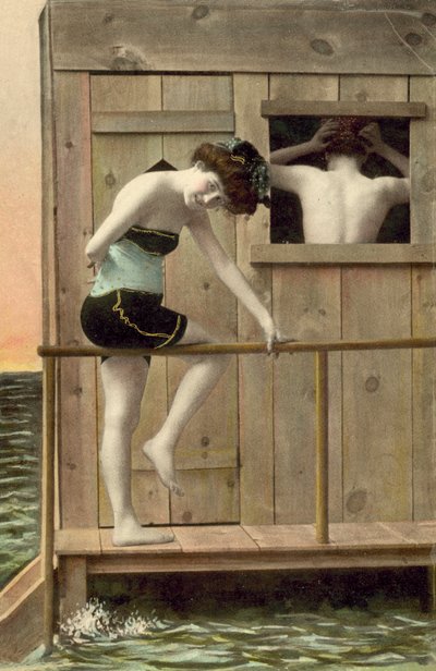 Girls Preparing for Swimming by French Photographer