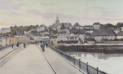 Gray, General View, Taken from the Right Bank of the Saone by French Photographer