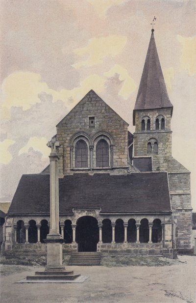 Hermonville, Church, West Facade by French Photographer