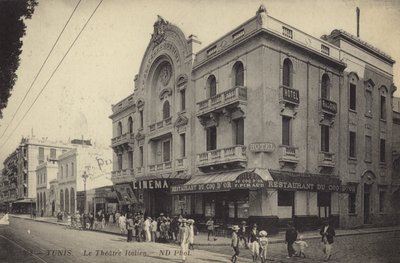 Italian Theatre, Tunis, Tunisia by French Photographer
