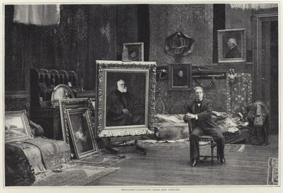 Jean-Joseph Benjamin-Constant in His Workshop by French Photographer