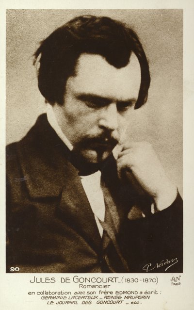 Jules de Goncourt (1830-1870), French novelist by French Photographer