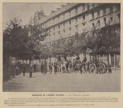 The Commune of Paris, Barricade of Avenue Victoria, May 21 by French Photographer
