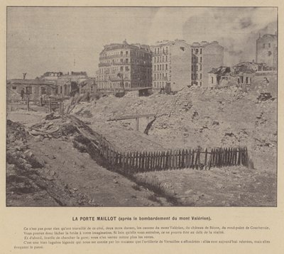 La Commune de Paris, La Porte Maillot, After the Bombardment of Mont Valerien by French Photographer