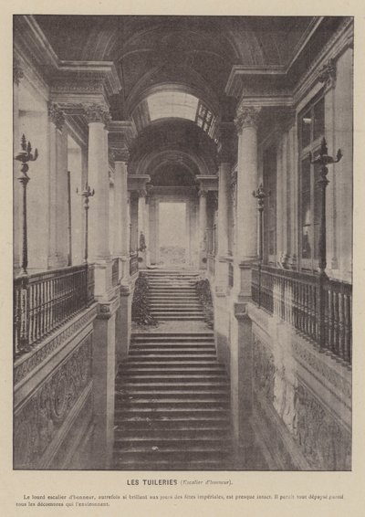 La Commune de Paris, The Tuileries, Honor Staircase by French Photographer