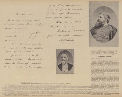 La Commune de Paris, Louis-Charles Delescluze, Gustave Courbet by French Photographer