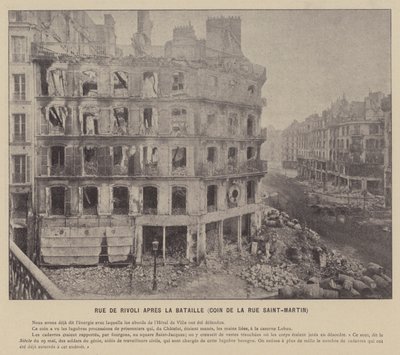 The Commune of Paris, Rue De Rivoli After the Battle, Corner of Rue Saint-Martin by French Photographer