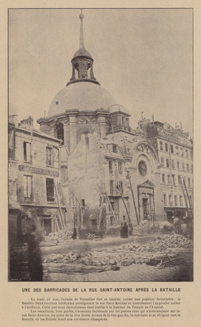 The Commune of Paris, One of the Barricades of Rue Saint-Antoine After the Battle by French Photographer