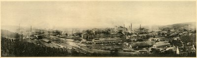 Le Creusot, panoramic view from the Album des Fers et Aciers of the company Schneider & Cie, 1895 by French Photographer