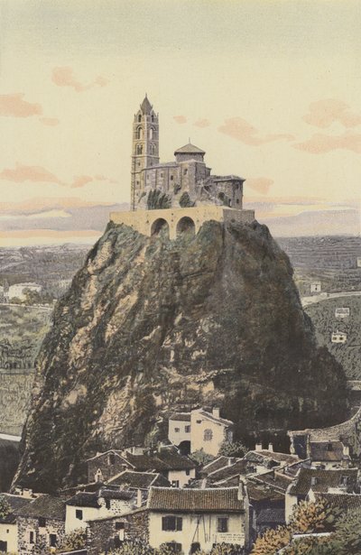Le Puy, Saint-Michel Church, on Top of the Aiguilhe Rock by French Photographer