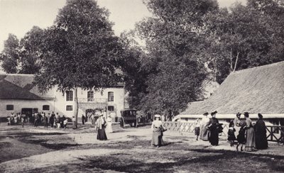 Le Touquet, the barns and byres arranged to receive guests in the first Hermitage Hotel in 1903 by French Photographer