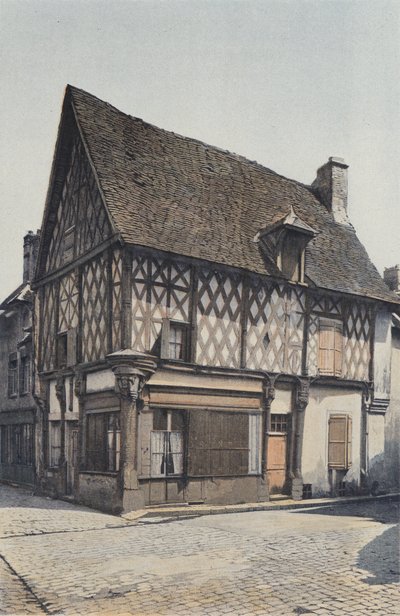 Levroux, Old Wooden House on the Square by French Photographer