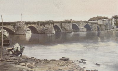 Limoges, Saint-Martial Bridge, Upstream View (Left Bank of the Vienne) by French Photographer