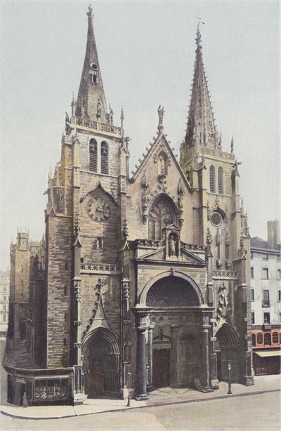 Lyon, Church of St-Nizier, West Facade by French Photographer