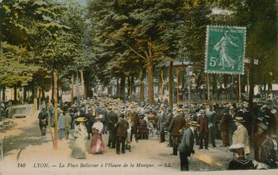 Lyon, La Place Bellecour at the Hour of Music by French Photographer