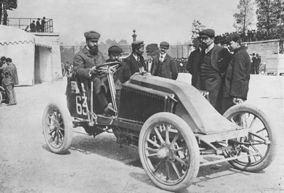 Marcel Renault at the Start of the Race from Paris to Madrid, 1903 by French Photographer