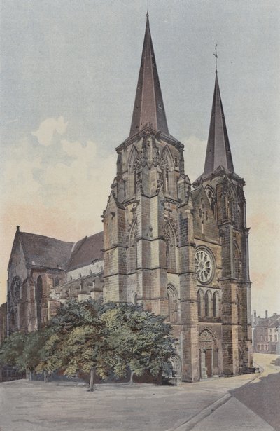 Mezieres, Church, Northwest View by French Photographer
