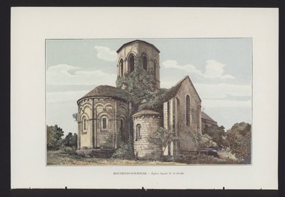 Mouthiers-sur-Boeme, Church, North Facade and Apse by French Photographer