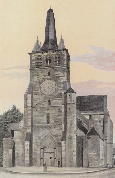 Mussy-sur-Seine, Church, West View by French Photographer
