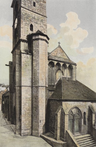 Neufchateau, Church of Saint-Christophe, West Side by French Photographer