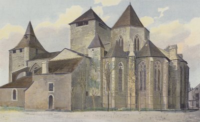 Oloron-Sainte-Marie, Sainte-Marie Church, Southeast View by French Photographer