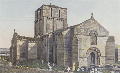 Oulmes, Church, Northwest View by French Photographer
