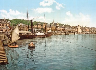 Packet Boat on the Touques River, Trouville by French Photographer