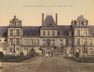 Palace of Fontainebleau, Facade and Main Entrance by French Photographer