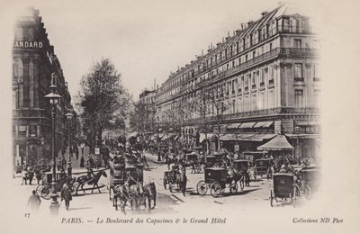 Paris, Boulevard des Capucines, Grand Hotel by French Photographer