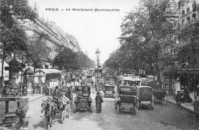 Paris, The Boulevard Montmartre by French Photographer