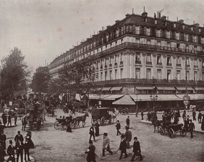 Paris: The Grand Hotel and Cafe de la Paix by French Photographer