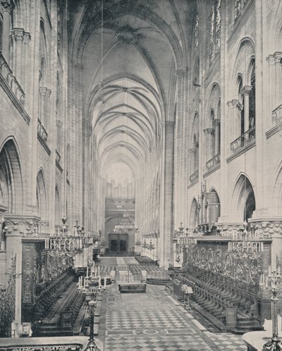 Paris: The Interior of the Notre Dame Cathedral by French Photographer